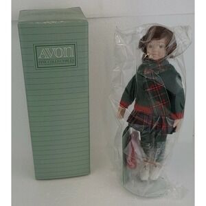 NIB VTG Avon Fine Collectible Childhood Dreams Skating Party Porcelain Doll 1991